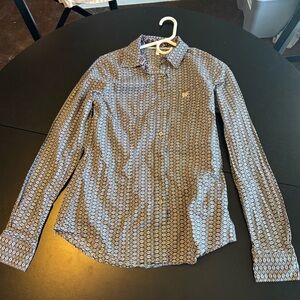 Cinch Men's Geometric Pattern Shirt - Black and White